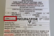 Inclinator job number